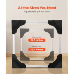 VEVOR Fridge Stand Mobile Base, 1100 lbs Load Capacity, Washing Machine Stand with 8 Locking Twin Wheels and 4 Brakes, 27.5 -35.4 Inches Adjustable Furniture Dolly for Washer, Refrigerator and Dryer