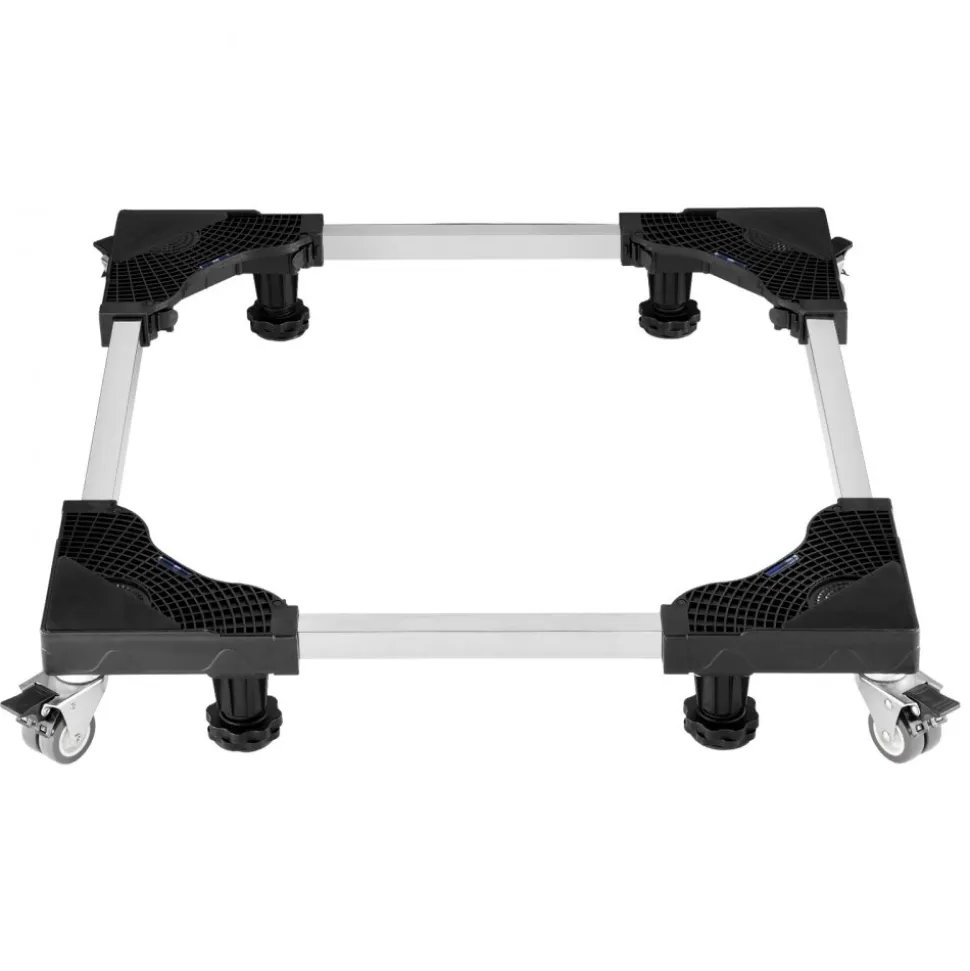 VEVOR Fridge Stand Mobile Base, 1100 lbs Load Capacity, Washing Machine Stand with 8 Locking Twin Wheels and 4 Brakes, 27.5 -35.4 Inches Adjustable Furniture Dolly for Washer, Refrigerator and Dryer