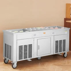 VEVOR Fried Ice Cream Roll Machine, 2Pcs 17.7