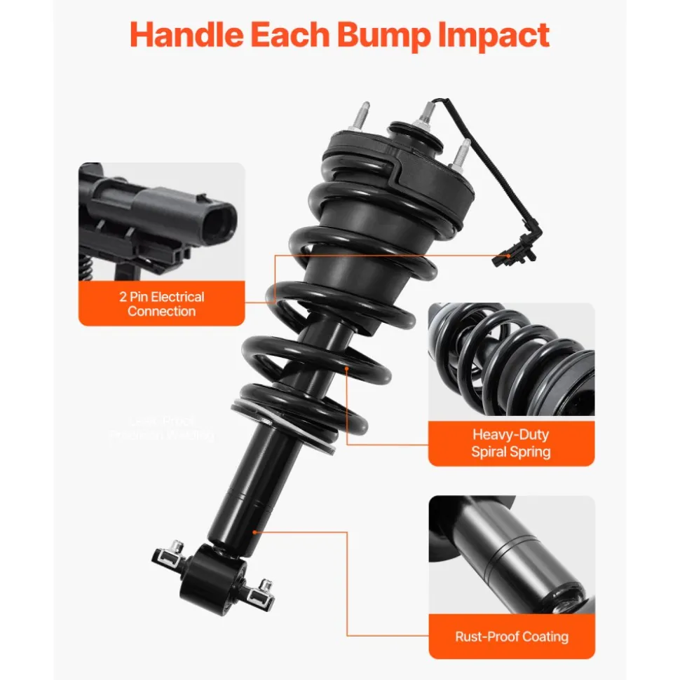 VEVOR Front Air Shock Absorber Strut, 2 PCS, Compatible with Cadillac Escalade, Chevrolet Silverado/Suburban/Tahoe, GMC Sierra/Yukon, Replacement for 84176631 84061228 84977478 23312167 23464589