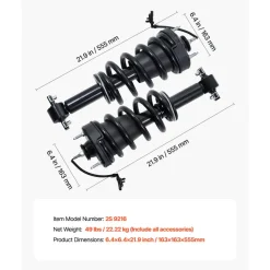 VEVOR Front Air Shock Absorber Strut, 2 PCS, Compatible with Cadillac Escalade, Chevrolet Silverado/Suburban/Tahoe, GMC Sierra/Yukon, Replacement for 84176631 84061228 84977478 23312167 23464589