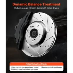 VEVOR Front and Rear Brake Kit Compatible with 2007-2013 Acura MDX, 2010-2013 Acura ZDX, 2009-2014 Honda Pilot, Drilled and Slotted Brake Rotors Ceramic Brake Pads Replacement Kit, 13 in (Front)