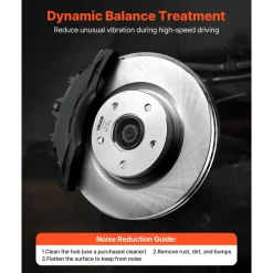 VEVOR Front and Rear Brake Kit Compatible with 2013 Nissan Altima (Base, SL, SV & S Sedan), 2014-2018 Nissan Altima, 2019-2023 Nissan Altima (with Manual Parking Brake), Hollow Structure Front Rotors