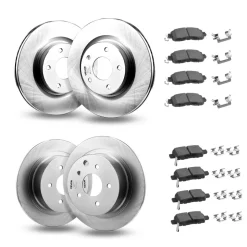 VEVOR Front and Rear Brake Kit Compatible with 2013 Nissan Altima (Base, SL, SV & S Sedan), 2014-2018 Nissan Altima, 2019-2023 Nissan Altima (with Manual Parking Brake), Hollow Structure Front Rotors