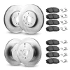 VEVOR Front and Rear Brake Kit Compatible with 2012-2020 Ford F-150(MPB Only), Drilled and Slotted Brake Rotors Ceramic Brake Pads Replacement, 13.8" Front Rotors 13.7" Rear Rotors