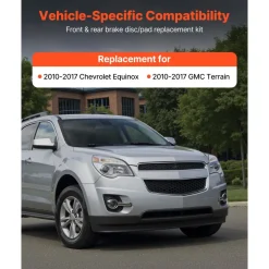 VEVOR Front and Rear Brake Kit Compatible with 2012-2020 Ford F-150(MPB Only), Drilled and Slotted Brake Rotors Ceramic Brake Pads Replacement, 13.8