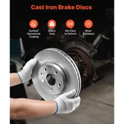 VEVOR Front and Rear Brake Kit Compatible with 2012-2020 Ford F-150(MPB Only), Drilled and Slotted Brake Rotors Ceramic Brake Pads Replacement, 13.8