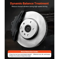 VEVOR Front and Rear Brake Kit Compatible with 2012-2020 Ford F-150(MPB Only), Drilled and Slotted Brake Rotors Ceramic Brake Pads Replacement, 13.8