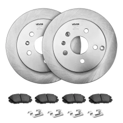 VEVOR Front and Rear Brake Kit Compatible with 2012-2020 Ford F-150(MPB Only), Drilled and Slotted Brake Rotors Ceramic Brake Pads Replacement, 13.8