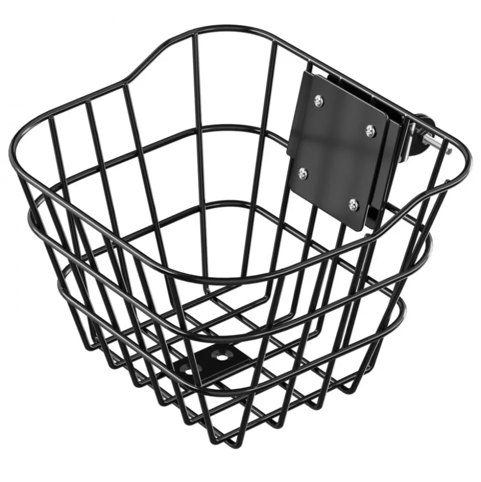 VEVOR Front Bike Basket, Electric Scooter Basket with Fixed Bracket - Max Bearing 20 lbs, Construct from Solid Steel, Kids Bike Basket/Adult Bicycle Basket/Knee Electric Scooter Accessories