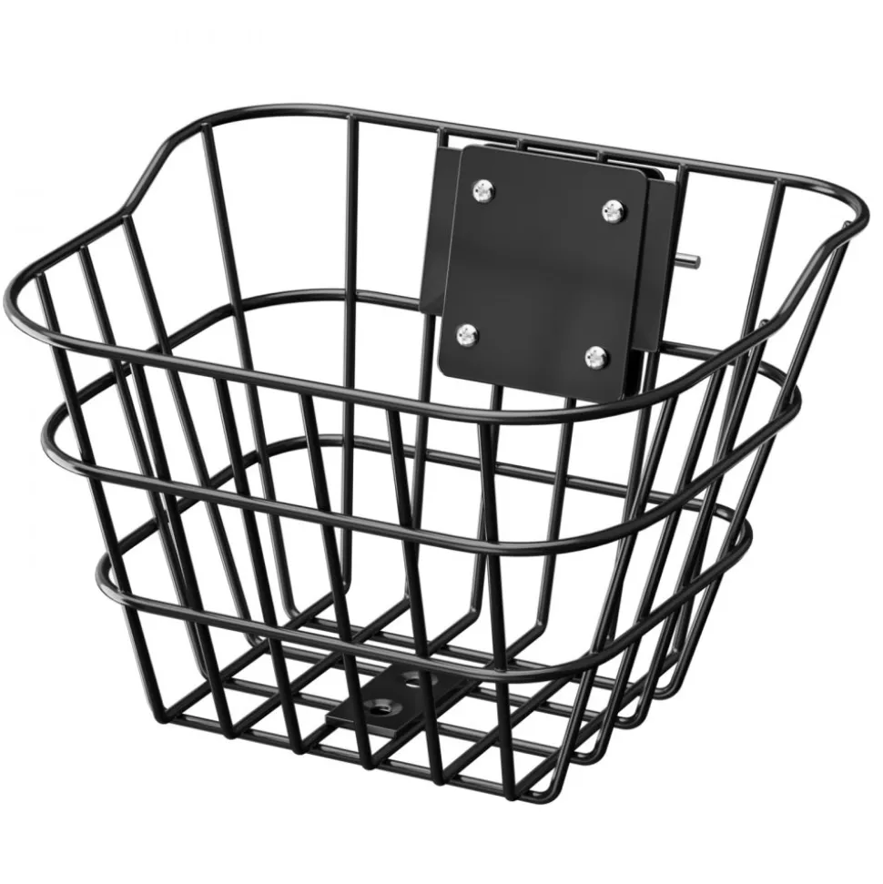 VEVOR Front Bike Basket, Electric Scooter Basket with Fixed Bracket - Max Bearing 20 lbs, Construct from Solid Steel, Kids Bike Basket/Adult Bicycle Basket/Knee Electric Scooter Accessories