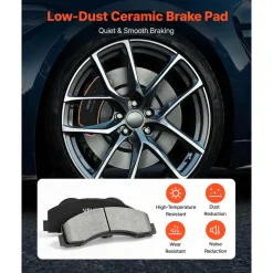 VEVOR Front Brake Kit Ceramic Brake Pads & Hollow Brake Rotors Replacement, Compatible with 015-2020 Ford F-150, 2010-2014 Ford F-150 (6 Lug Models), 2010-2021 Ford Expedition & Lincoln Navigator