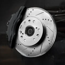 VEVOR Front Brake Kit Compatible with 2008-2016 Cadillac Escalade/Escalade ESV, 2017-2020 Cadillac Escalade/Escalade ESV (Models without Brembo Brake Package), Drilled & Slotted Brake Rotors Kit