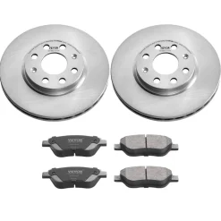 VEVOR Front Brake Kit for Vauxhall Adam(M13), Corsa D (S07), Corsa D Box/Hatchback (S07), Brake Rotors Ceramic Brake Pads Replacement Kit, 257mm Front Rotors
