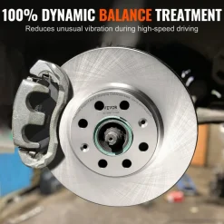VEVOR Front Brake Kit for Vauxhall Adam(M13), Corsa D (S07), Corsa D Box/Hatchback (S07), Brake Rotors Ceramic Brake Pads Replacement Kit, 257mm Front Rotors