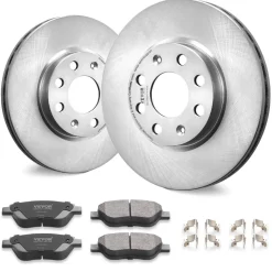 VEVOR Front Brake Kit for Vauxhall Adam(M13), Corsa D (S07), Corsa D Box/Hatchback (S07), Brake Rotors Ceramic Brake Pads Replacement Kit, 257mm Front Rotors