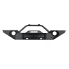 VEVOR Front Bumper Compatible with 2007-2018 Wrangler JK/JKU - with Winch Plate, D-Ring Mounts & Fog Light Housing, Heavy-Duty Steel Front Bumper with E-Coating