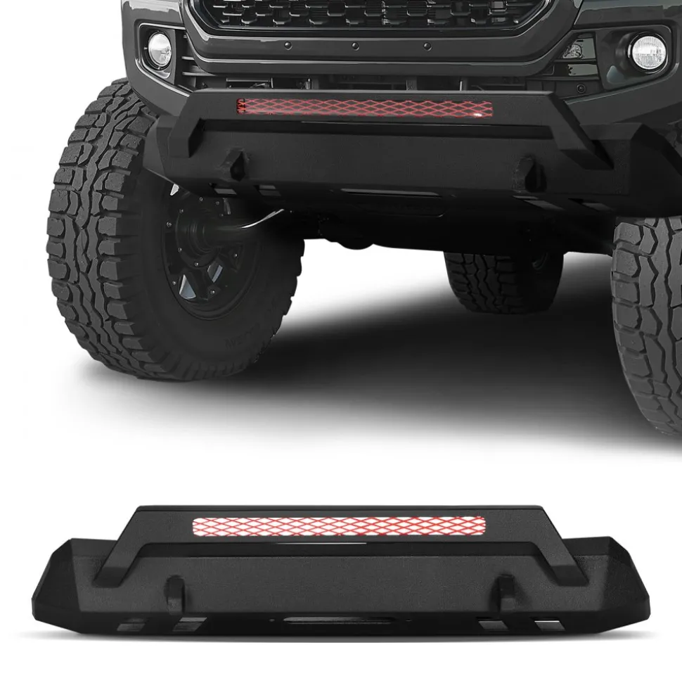 VEVOR Front Bumper Compatible with 2016-2023 Toyota Tacoma (Excluding Tacoma TRD/Tacoma TRD Sport), Pickup Truck Bumper with Winch Plate & D-Ring Mounts, Heavy-Duty Steel Front Bumpers with E-Coating and Bull Bar