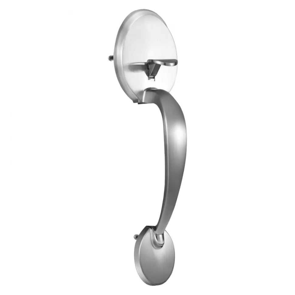 VEVOR Front Door Handle and Deadbolt Set, Satin Nickel Front Door Lock Set with Interior Knob, Adjustable Hole Spacing Single Cylinder Handleset, for Right and Left Handed Entrance and Front Door