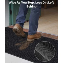 VEVOR Front Door Mat, 6 x 4 ft Commercial Floor Mat for Indoor and Outdoor, Industrial Entrance Carpet with PVC Backing, Heavy Duty Washable Entry Rug for Hallway, Kitchen, Balcony, Garage, Slate Blue