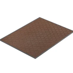 VEVOR Front Door Mat, 47 x 35 in Commercial Floor Mat for Indoor and Outdoor, Modern Stylish Carpet with TPE Backing, Heavy Duty Washable Entry Industrial Rug for Hallway, Balcony, Garage, Brown