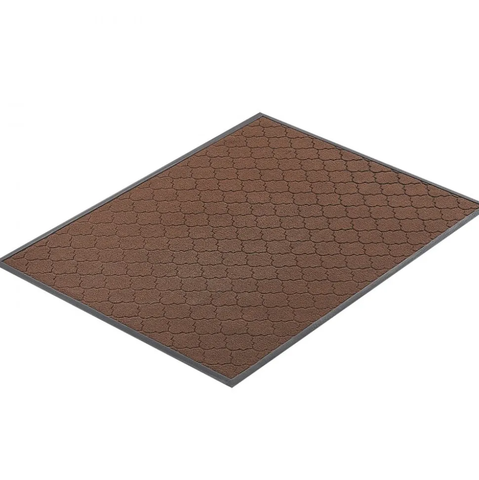 VEVOR Front Door Mat, 47 x 35 in Commercial Floor Mat for Indoor and Outdoor, Modern Stylish Carpet with TPE Backing, Heavy Duty Washable Entry Industrial Rug for Hallway, Balcony, Garage, Brown