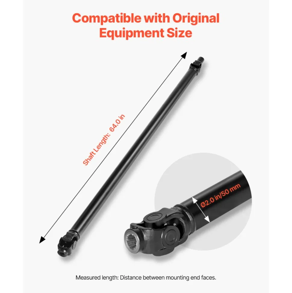 VEVOR Front Drive Shaft, 64.0" Prop Shaft Driveshaft Assembly Compatible with 2014-2016 Polaris Ranger XP 900, Replace #1332951 1333146