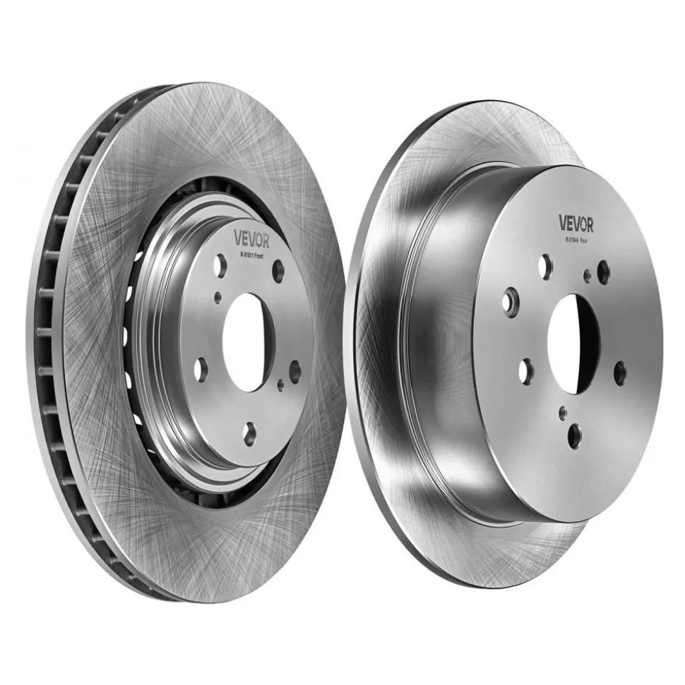VEVOR Front & Rear Brake Kit Ceramic Brake Pads & Hollow Brake Rotors Kit, Compatible with 2010-2015 Lexus RX350, 2010-2015 Lexus RX450H, 2015-2019 Toyota Highlander, 2011-2020 Toyota Sienna