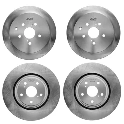 VEVOR Front & Rear Brake Kit Ceramic Brake Pads & Hollow Brake Rotors Kit, Compatible with 2010-2015 Lexus RX350, 2010-2015 Lexus RX450H, 2015-2019 Toyota Highlander, 2011-2020 Toyota Sienna