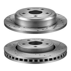 VEVOR Front & Rear Brake Kit Ceramic Brake Pads and Drilled Slotted Rotors, Compatible with 2011-2020 Dodge Durango 3.6L, 2011-2014 Jeep Grand Cherokee 3.6L 5.7L, 2015-2020 Jeep Grand Cherokee 3.6L