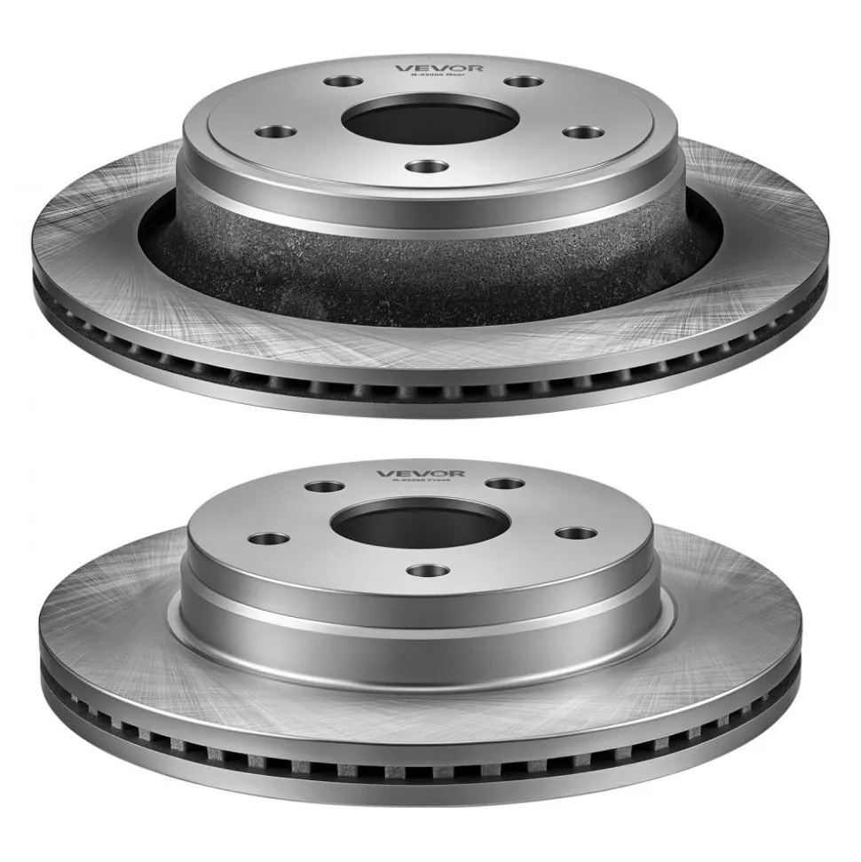 VEVOR Front & Rear Brake Kit Ceramic Brake Pads and Drilled Slotted Rotors, Compatible with 2012-2017 Toyota Camry, 2013-2018 Toyota Avalon, 2013-2018 Lexus ES 350, 2013-2018 Lexus ES 300h