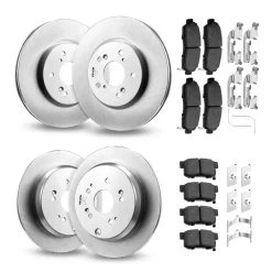 VEVOR Front & Rear Brake Kit Compatible with 2012-2016 Honda CR-V (AWD Models), Ceramic Brake Replacement Kits, 12 inch Hollow Structure Front Rotors, 12 inch Solid Structure Rear Rotors, R-31455