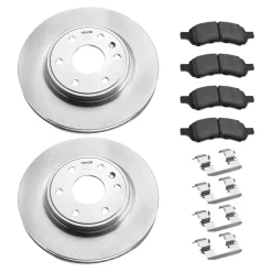 VEVOR Front & Rear Brake Kit Compatible with 2008-2017 Buick Enclave, 2009-2017 Chevrolet Traverse/2007-2010 Saturn Outlook, 2007-2016 GMC Acadia/2017 GMC Acadia Limited, Hollow Brake Rotors Pads Kit