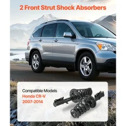 VEVOR Front Shock Absorber Strut Assembly, 2Pcs Shock and Strut Assembly with Coil Spring, Compatible with 2007-2014 Honda CR-V, Automotive Replacement Struts, OE 272491/272492