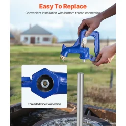 VEVOR Frost Free Outdoor Faucet, Freeze Proof Yard Hydrant Complete Head Assembly, with 1