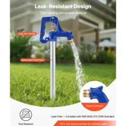 VEVOR Frost Proof Yard Hydrant, 6.22FT Freeze-Proof Outdoor Faucet with 48