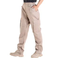 VEVOR FR Pants for Men, 9 oz 100% Cotton, Flame-Resistant Cargo Pants with Multi-Pockets and Elastic Waist, Reinforced Tear-proof Stitching, Ideal for Welding Work and Casual Wear, M Size, Dark Blue