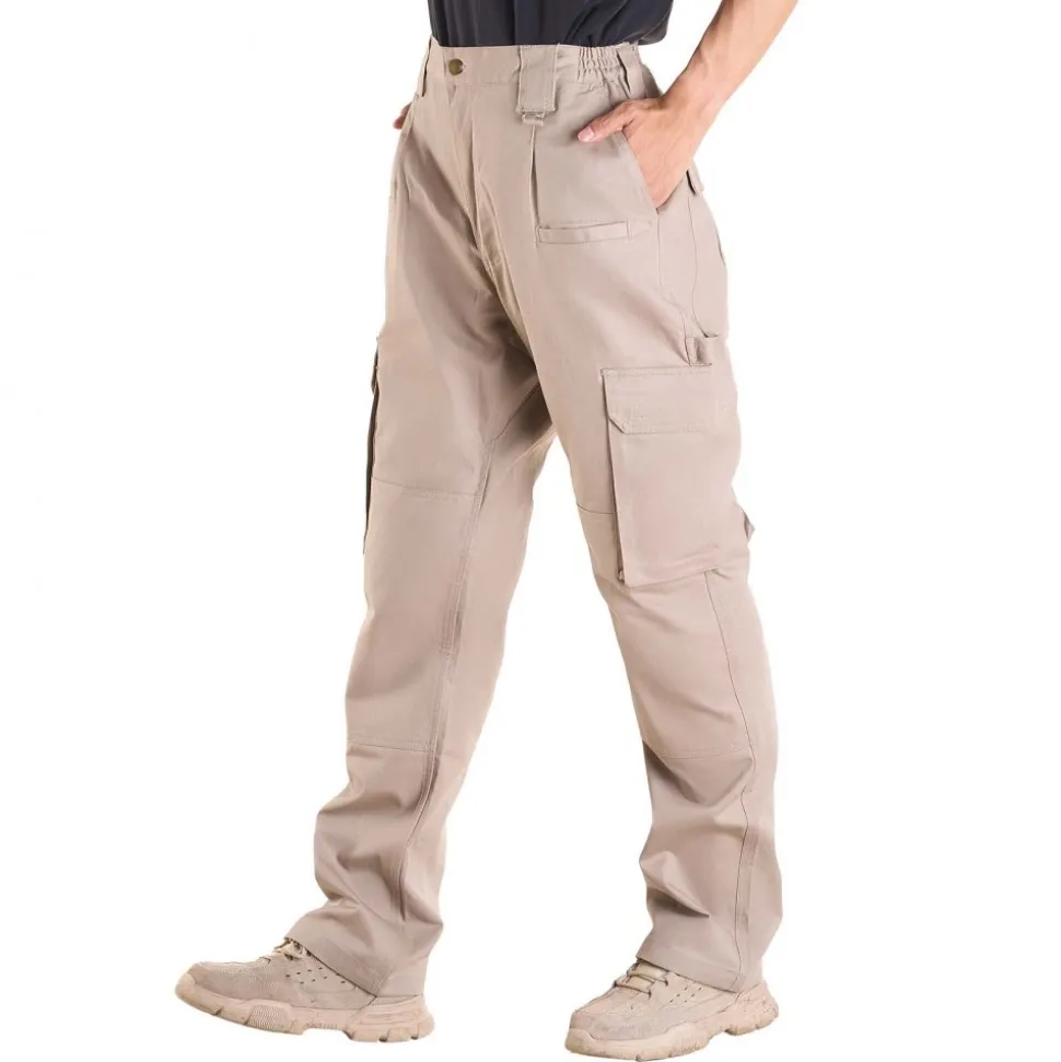 VEVOR FR Pants for Men, 9 oz 100% Cotton, Flame-Resistant Cargo Pants with Multi-Pockets and Elastic Waist, Reinforced Tear-proof Stitching, Ideal for Welding Work and Casual Wear, M Size, Dark Blue