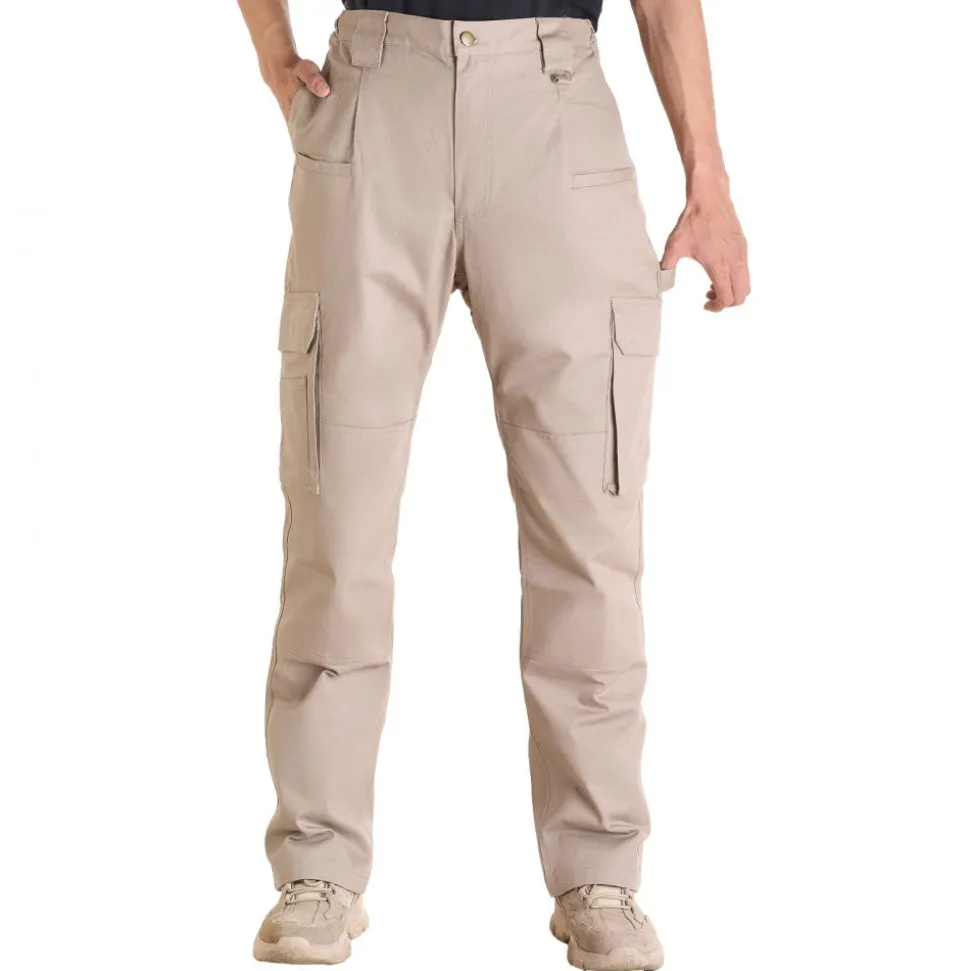 VEVOR FR Pants for Men, 9 oz 100% Cotton, Flame-Resistant Cargo Pants with Multi-Pockets and Elastic Waist, Reinforced Tear-proof Stitching, Ideal for Welding Work and Casual Wear, M Size, Dark Blue