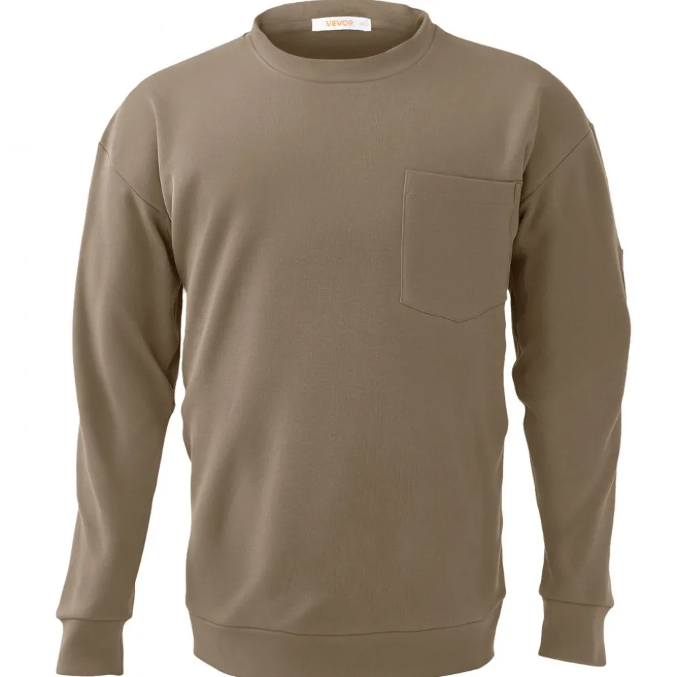 VEVOR FR Shirts, Flame Resistant Long Sleeve Clothing Lightweight 7 oz Breathable Cotton, Men's Fire Retardant Work Shirt with Pre-shrink Treatment & Pocket, for Welders,Electricians,Gray 2XL