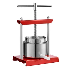 VEVOR Fruit Wine Press, 0.88 Gallon/3.36L, 2 Stainless Steel Barrels, Manual Juice Maker, Cider Apple Grape Tincture Vegetables Honey Olive Oil Making Press with T-Handle for Outdoor, Kitchen and Home