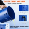 VEVOR Fryer Grease Bucket, 10 Gal Oil Disposal Caddy Carbon Steel Fryer Oil Bucket with Rust-Proof Coating, Oil Transport Container with Lid, Lock Clips, Filter Bag for Hot Cooking Oil Filtering, Blue
