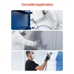 VEVOR 25ft Airless Paint Sprayer Hose, 1/4 in Universal Airless Paint Spray Hose, 4350 PSI High Pressure Flexible Airless Sprayer Hose, Multi-Layer Reinforced Steel Wire Braid Hose for Paint Sprayer