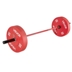 VEVOR 6FT Barbell Bar, Fits 2-Inch Weight Plates, Barbell Bar with Knurled Grip for Strength Training, Weightlifting, Squat, Deadlift, Bench Press, Curl, Overhead Press, 700lbs/317kg Capacity