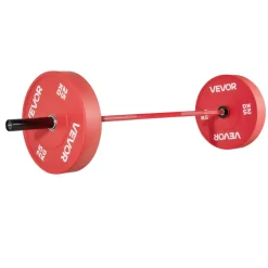 VEVOR 6FT Barbell Bar, Fits 2-Inch Weight Plates, Barbell Bar with Knurled Grip for Strength Training, Weightlifting, Squat, Deadlift, Bench Press, Curl, Overhead Press, 700lbs/317kg Capacity