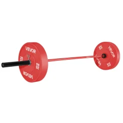 VEVOR 7FT Barbell Bar, Fits 2-Inch Weight Plates, Barbell Bar with Knurled Grip for Strength Training, Weightlifting, Squat, Deadlift, Bench Press, Curl, Overhead Press, 1000lbs/453kg Capacity