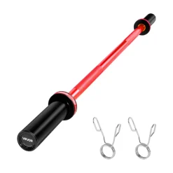 VEVOR 4FT Barbell Bar, Fits 2-Inch Weight Plates, Barbell Bar with Knurled Grip for Strength Training, Weightlifting, Squat, Deadlift, Bench Press, Curl, Overhead Press, 550lbs/226kg Capacity