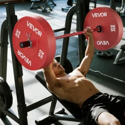 VEVOR 4FT Barbell Bar, Fits 2-Inch Weight Plates, Barbell Bar with Knurled Grip for Strength Training, Weightlifting, Squat, Deadlift, Bench Press, Curl, Overhead Press, 550lbs/226kg Capacity
