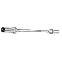 VEVOR 4FT Barbell Bar, Fits 2-Inch Weight Plates, Chrome Plated Barbell Bar with Knurled Grip for Strength Training, Weightlifting, Squat, Deadlift, Bench Press, Curl, Overhead Press, 500lbs Capacity