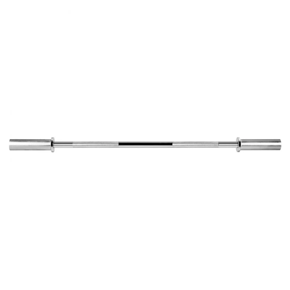 VEVOR 4FT Barbell Bar, Fits 2-Inch Weight Plates, Chrome Plated Barbell Bar with Knurled Grip for Strength Training, Weightlifting, Squat, Deadlift, Bench Press, Curl, Overhead Press, 500lbs Capacity